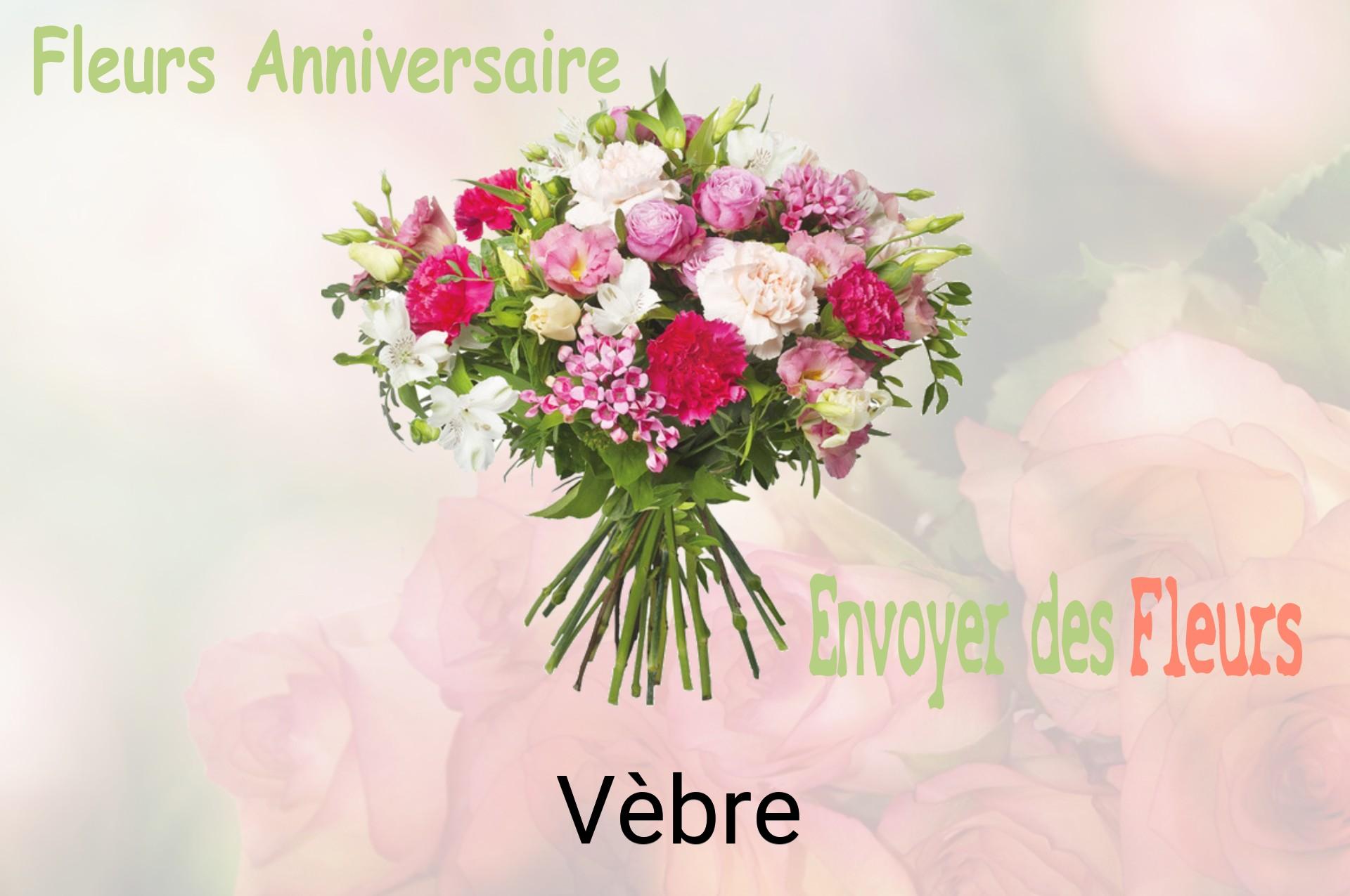 Bouquet de fleurs d’anniversaire livré à Vèbre